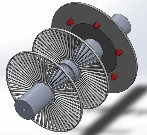 CAD diagram of Optical reflective phase torque transducer