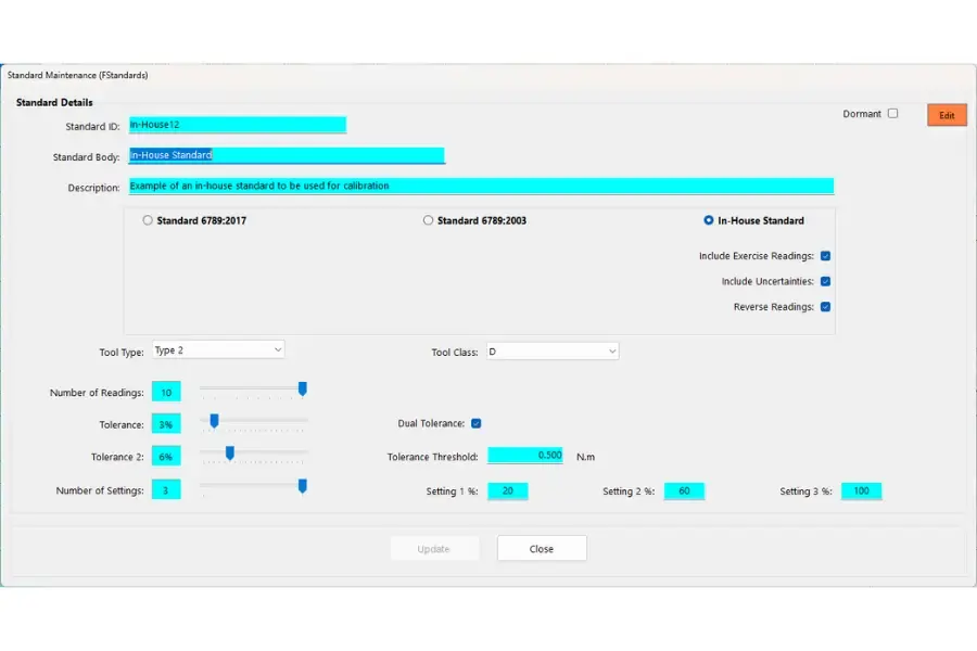 Screenshot of in-house standard page on Kepler 4