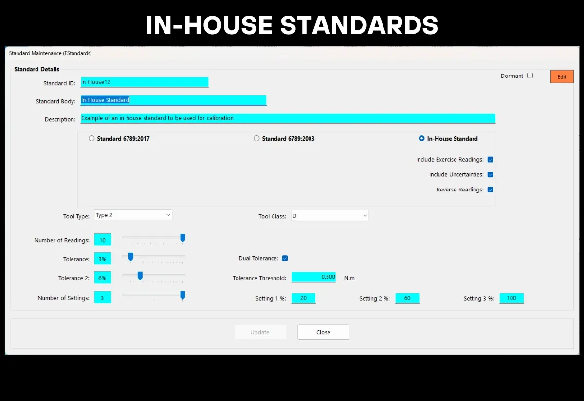 Setting up a new torque standard in the Kepler 4 torque calibration software