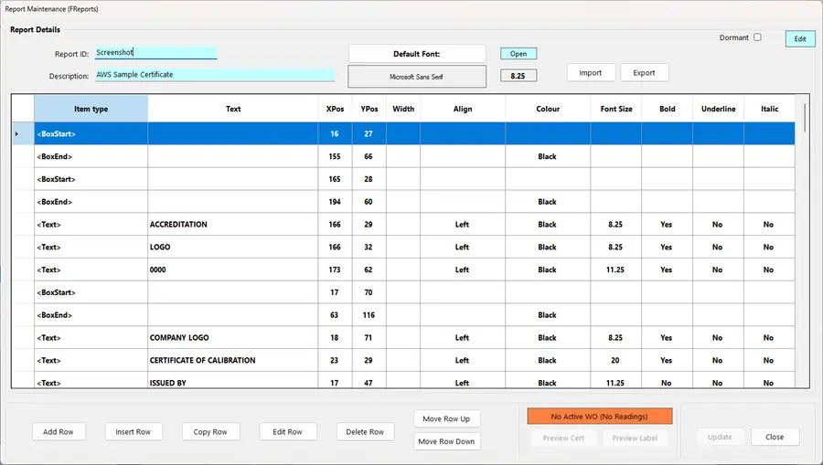 Software screenshot of a certificate generation tool