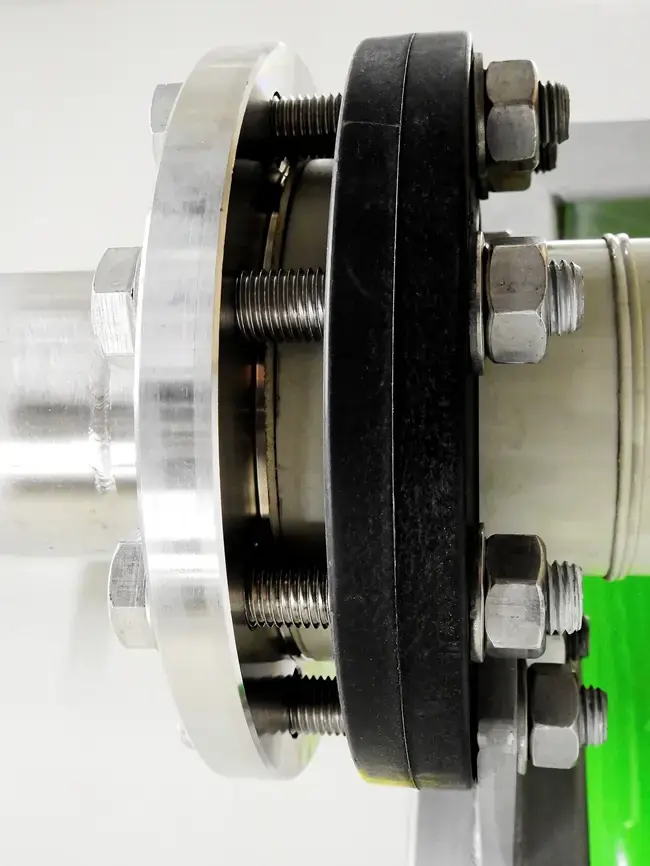 Bolts connecting two flanges together
