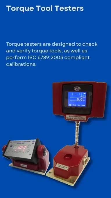 Torque Testers in front of a blue background