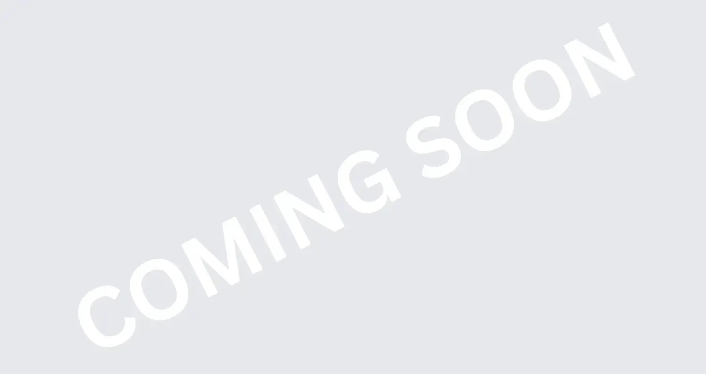 Grey background with white coming soon text over it