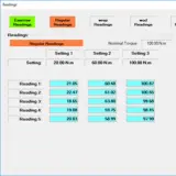 Software screen showing torque readings being captured