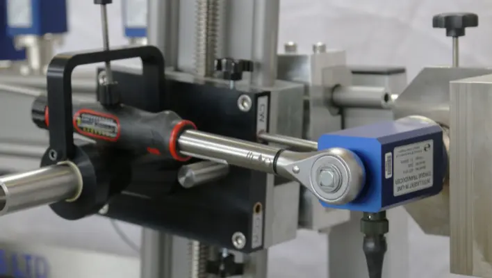 Norbar torque wrench in torque wrench calibrator